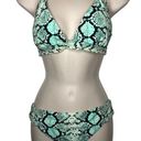 Radio Fiji  Mint Tiffany Green Snake two piece bikini set  swimsuit size M New Photo 0