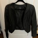 Dynamite Leather Fitted Black Blazer Photo 0