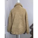 I am gia I. AM. GIA. Pixie Teddy Coat Oversized Sherpa Jacket In Camel Beige Photo 4