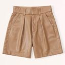 Abercrombie & Fitch  6 Inch Vegan Leather High Waist Shorts Photo 1