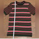 Scotch & Soda  Green Pink Striped Short Sleeve Sweater Tunic Size Medium Photo 3