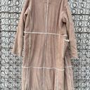 Big Chill Faux Shearling Leather Patchwork Penny Lane Full Length Trench Coat Size L Photo 1