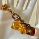 Joan Rivers  amber tone beaded charm bracelet Photo 1