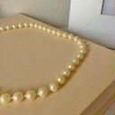 American Vintage Pearl “Ingrid” Cream Yellow Pearl Necklace 17” Classic Style Femme Bridal Simple Photo 2