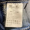 Miss Me Curvy Ankle Skinny Jeans Blue Denim Distressed Angel Wings Pockets Sz 28 Photo 13