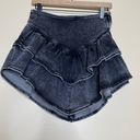 MOTHER Denim NWOT MOTHER Ruffled Denim Mini Skirt Photo 2