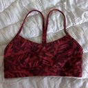 Lululemon  Flow Y Nulu Bra Red Leaf Multi (Size: 6) Photo 0