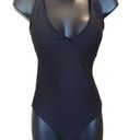 Skye Swimwear SKYE Black Plunging V Neck One Piece Swimsuit - size XS Photo 0