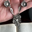 Antique Art Nouveau Silver Tone Czech Glass Blue Chrysoprase Necklace 1890’s Photo 8