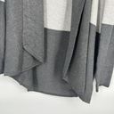 Evolution  By Cyrus Open Front Cardigan Gray Color Block Ribbed Neutral Size M Photo 5