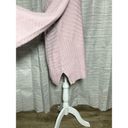 Charter Club 🌸  Asymmetrical Mock Neck Pastel Pink Ribbed Stripe Knit Sweater Photo 9