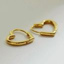 Love Heart Stud Earrings for Women Simple Style Gold Photo 4