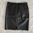 CAbi  Fleather Faux Vegan Leather Pencil Skirt in Black Size 6 #509 Photo 3