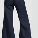 Three Dots  Wide Leg High Waisted Linen Pants Navy Blue Size Small Photo 1