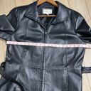 Worthington  Leather Jacket Tie Waist Black Size Large Photo 7