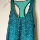 Lululemon  Racerback Tank Teal with Yoga Spellout Print Size 8 Photo 4