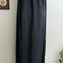 Outerknown Black Silky Asymmetrical One Shoulder Slip Maxi Dress Photo 4