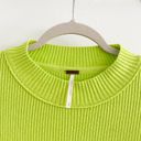 Free People Easy Street Citron Green Oversized Sweater Photo 5