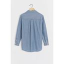 Anthropologie Pilcro Shirt Juni Ruffled Denim Buttondown Blue XS NWT New Photo 2