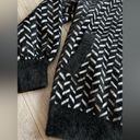 Liverpool  Super Soft Button Front Sweater “Bomber” Cardigan Black Herringbone XS Photo 4