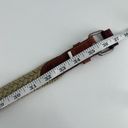 Gap  Unisex Genuine Leather Elastic Woven Braided Waist Belt Beige Tan Size 32 Photo 6