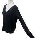 360 Cashmere  Classic V Neck Pullover Sweater Merino Wool Cashmere Black Size M Photo 4