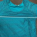 kim rogers Teal Lace Blouse Size X-Large Photo 4