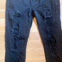 Arizona Jeans Black Hi- Rise Distressed Jegging Photo 2