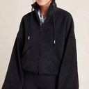 Free People Movement Climb High Fleece Jacket Wide Sleeves Black NWOT size M Photo 0