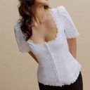 Reformation  Anabella White Linen Top 2 Photo 0