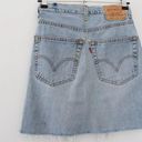 Levi's 559 Vintage Custom Reworked Distressed Denim Mini Skirt Size 24/25 Photo 6