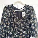 ASTR NWT  The Label Black Yellow Floral V-neck Keyhole Slit Dress Small S Photo 6