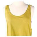 Giorgio Armani  Italian Relaxed Tank Top Yellow Cotton Mustard Scoop Neck Sm NWT Photo 3