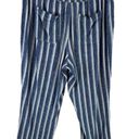 REWASH  Striped Linen Blend Cropped High Rise Elastic Waist Casual Pants Size XL Photo 1