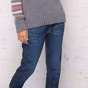 Wooden Ships  Womens Size X/S Sweater Crewneck Pullover Gray Cameron Stripe Knit Photo 2