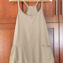 Free People Hot Shot Mini Dress Built In Shorts Mocha Latte Size Small FLAWS Photo 1