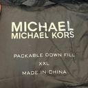 MICHAEL Michael Kors Packable Down Filled Puffer Jacket Size XXL Travel Winter Black Photo 4