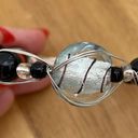 Onyx Handcrafted  Glass Bead Wire Wrapped Bracelet Photo 1