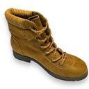 st. john's bay  Womens Boots Sz 6.5 Yumma Cognac Stacked Heel Lace Up Brown NEW Photo 7