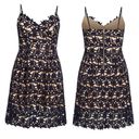 City Chic  Navy Blue So Fancy Crochet Lace Dress Sz.XS/14W Photo 3