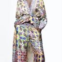 ZARA  Satin Effect Printed Belted Kimono Robe Photo 11