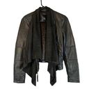 ZARA  Black Vegan Leather Moto Asymmetrical Full Zip Front Jacket Women Sz XS Photo 0