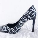 DKNY  Women's Gwen Graffiti Black and White High Heels size 11M Photo 2