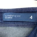 J.Jill  Women's Size 4 Denim Authentic Fit Slim Ankle Jeans Zipper Fly Blue Photo 6