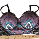 Kenneth Cole  Bikini Top Bathing Suit Adj Straps Colorful Beach Summer Sz Small 4 Photo 12