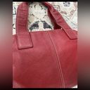 Vintage 90s purse Celsius RED leather satchel handbag Y2K retro ring detail bag Photo 4