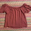 Full Tilt RUSTY ORANGE OFF THE SHOULDER BLOUSE Photo 0