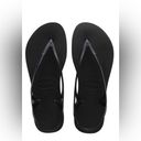 Havaianas  Black Sling Back Sandals NWT Size 7/8 Photo 5