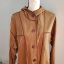 Vera Pelle Vintage  Sasha Reversible Lightweight Soft Leather Hooded Jacket S Photo 3