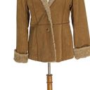 Gallery Penny Lane Y2K Faux Fur and Genuine Leather Suede Coat Beige Photo 7